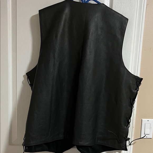 CMC Black Leather Vest with Side Laces - Picture 9 of 16